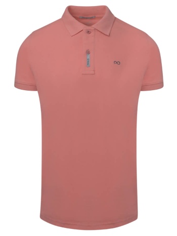 brand new polo double pique ροδακινί 100% cotton (regular σε προσφορά