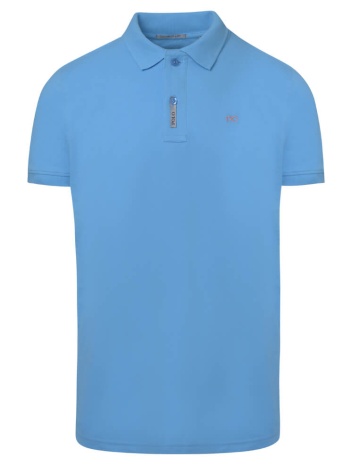 brand new polo double pique γαλάζιο 100% cotton (regular σε προσφορά