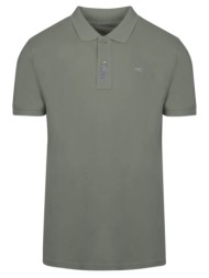 brand new polo double pique ανοιχτό χακί 100% cotton (regular fit)