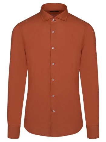 superior πουκάμισο πορτοκαλί 100% λινό (modern fit) σε προσφορά