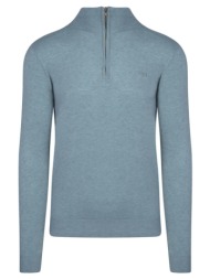 signature πουλόβερ μέντα half zip (modern fit)
