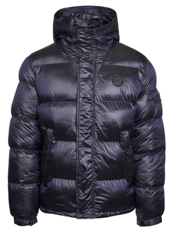 hooded luxe puffer jacket μπλε (modern fit) new arrival σε προσφορά