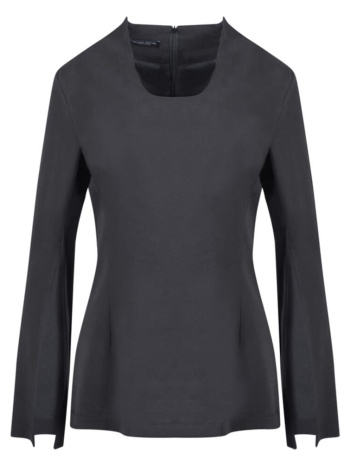 lili blouse.γυναικεία μπλούζα cape sleeves μαύρη σε προσφορά