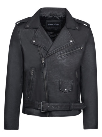 vintage perfecto jacket μαύρο 100% leather (modern fit) σε προσφορά