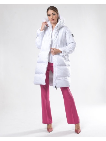 γυναικείο padded jacket λευκό μακρύ (regular fit) new σε προσφορά