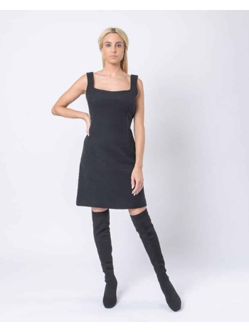 kathy dress.μίντι μπουκλέ μαύρο φόρεμα new arrival σε προσφορά