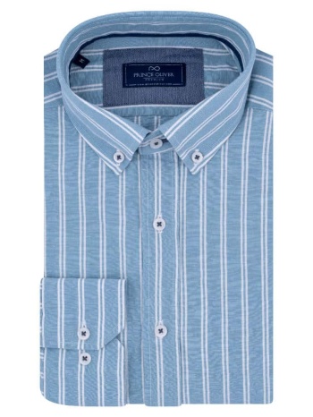 superior πουκάμισο button down ριγέ γαλάζιο 100% fine σε προσφορά