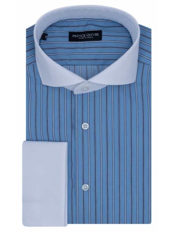 superior πουκάμισο μπλε ριγέ 100% fine cotton (modern fit) σε προσφορά
