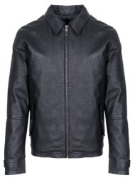 prince oliver δερμάτινο μαύρο 100% leather jacket (modern fit)