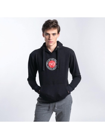 athleisure φούτερ με κουκούλα μαύρο (modern fit) σε προσφορά