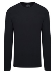 signature μπλούζα μαύρη round neck (modern fit) new arrival