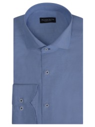 superior πουκάμισο σιέλ 100% fine cotton (modern fit) new arrival