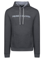 prince oliver hooded φούτερ ανθρακί (modern fit) new arrival