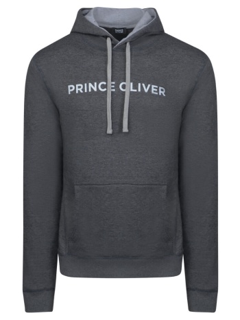 prince oliver hooded φούτερ ανθρακί (modern fit) new arrival σε προσφορά
