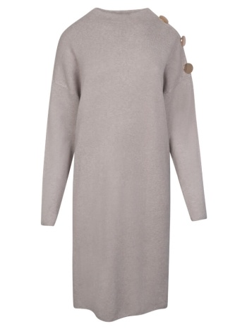 πλεκτό φόρεμα με διακοσμητικά στοιχεία καφέ new arrival σε προσφορά