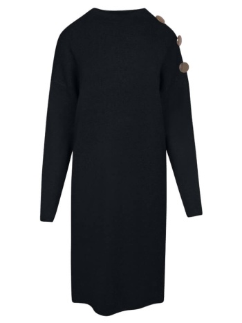 πλεκτό φόρεμα με διακοσμητικά στοιχεία μαύρο new arrival σε προσφορά