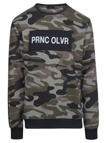 prince oliver φούτερ παραλαγής χακί (modern fit) σε προσφορά