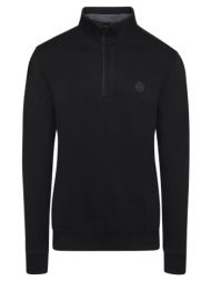 premium half zip μπλούζα μαύρη (modern fit) new arrival