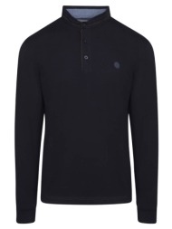 signature long sleeve mao polo μπλε σκούρο (modern fit) new arrival
