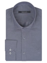 prince oliver πουκάμισο γκρι με μικροσχέδιο (modern fit) new arrival