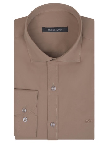 prince oliver πουκάμισο καφέ ανοιχτό (modern fit) new σε προσφορά