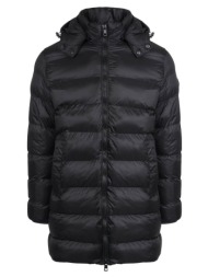 puffer long jacket μαύρο ...