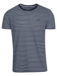 fashionable τ-shirt ριγέ μπλε σκούρο (italian slim fit)