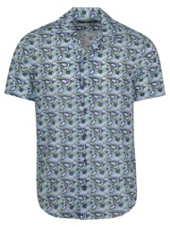 πουκάμισο πράσινο με tropical print 100%cotton (modern fit)