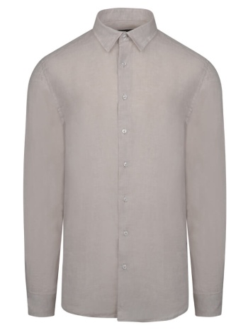 premium πουκάμισο μπεζ 100% λινό (modern fit) σε προσφορά