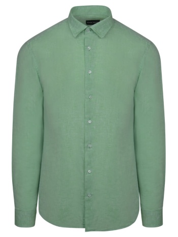 premium πουκάμισο λαχανί 100% λινό (modern fit) σε προσφορά