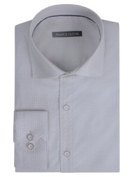 prince oliver πουκάμισο μπεζ με σχέδιο (modern fit)