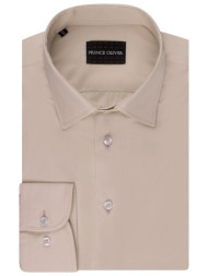 premium quality πουκάμισο μπεζ 100% cotton (modern fit)
