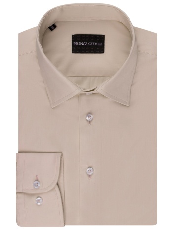 premium quality πουκάμισο μπεζ 100% cotton (modern fit) σε προσφορά
