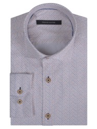πουκάμισο με σχέδιο μπεζ (modern fit)