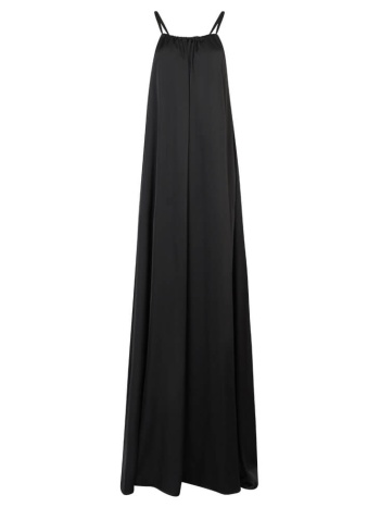 φόρεμα μάξι σατινέ μαύρο σε προσφορά