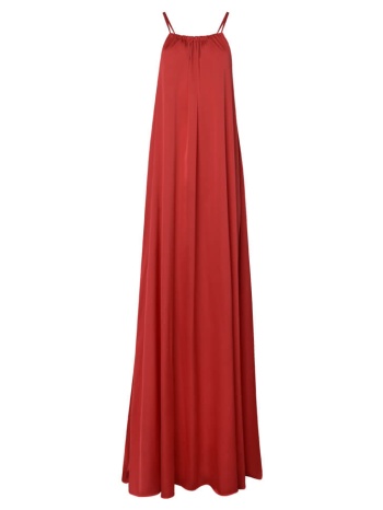 φόρεμα μάξι σατινέ κόκκινο σε προσφορά