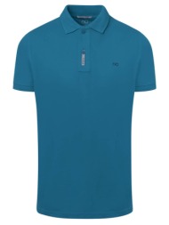 brand new polo double pique πετρόλ 100% cotton (regular fit)