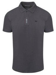 brand new polo double pique ανθρακί 100% cotton (regular fit)
