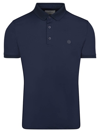 premium polo μπλε 100% cotton (modern fit) σε προσφορά