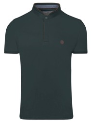 premium mao polo πράσινο 100% cotton (modern fit)