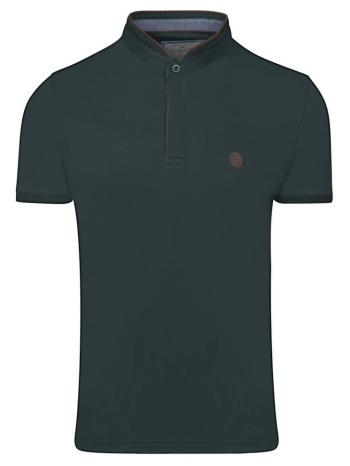 premium mao polo πράσινο 100% cotton (modern fit) σε προσφορά