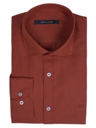 πουκάμισο με μικροσχέδιο κόκκινο (modern fit)
