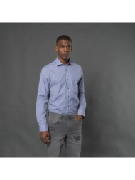 prince oliver πουκάμισο ριγέ μπλε (modern fit)