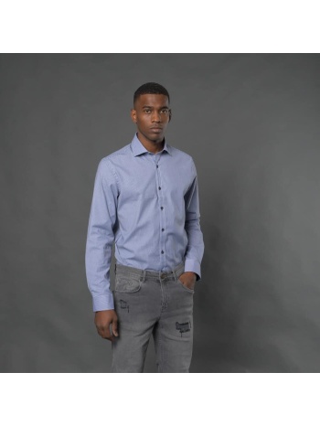 prince oliver πουκάμισο ριγέ μπλε (modern fit) σε προσφορά