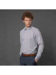 prince oliver πουκάμισo γκρι με μικροσχέδιο (modern fit)