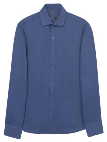 prince oliver πουκάμισο πικέ μπλε (modern fit) σε προσφορά