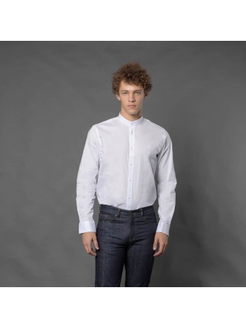 prince oliver πουκάμισο μάο λευκό (modern fit) σε προσφορά