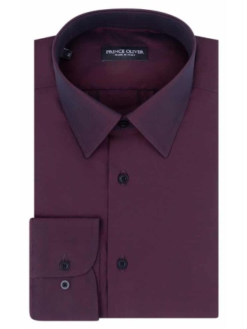 superior πουκάμισο μπορντώ 100% fine cotton (modern fit) σε προσφορά