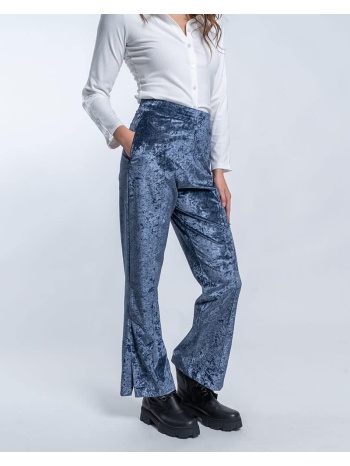 γυναικείο παντελόνι μπλε velvet σε προσφορά