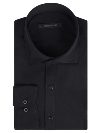 prince oliver tencel πουκάμισο μαύρο (modern fit) new σε προσφορά